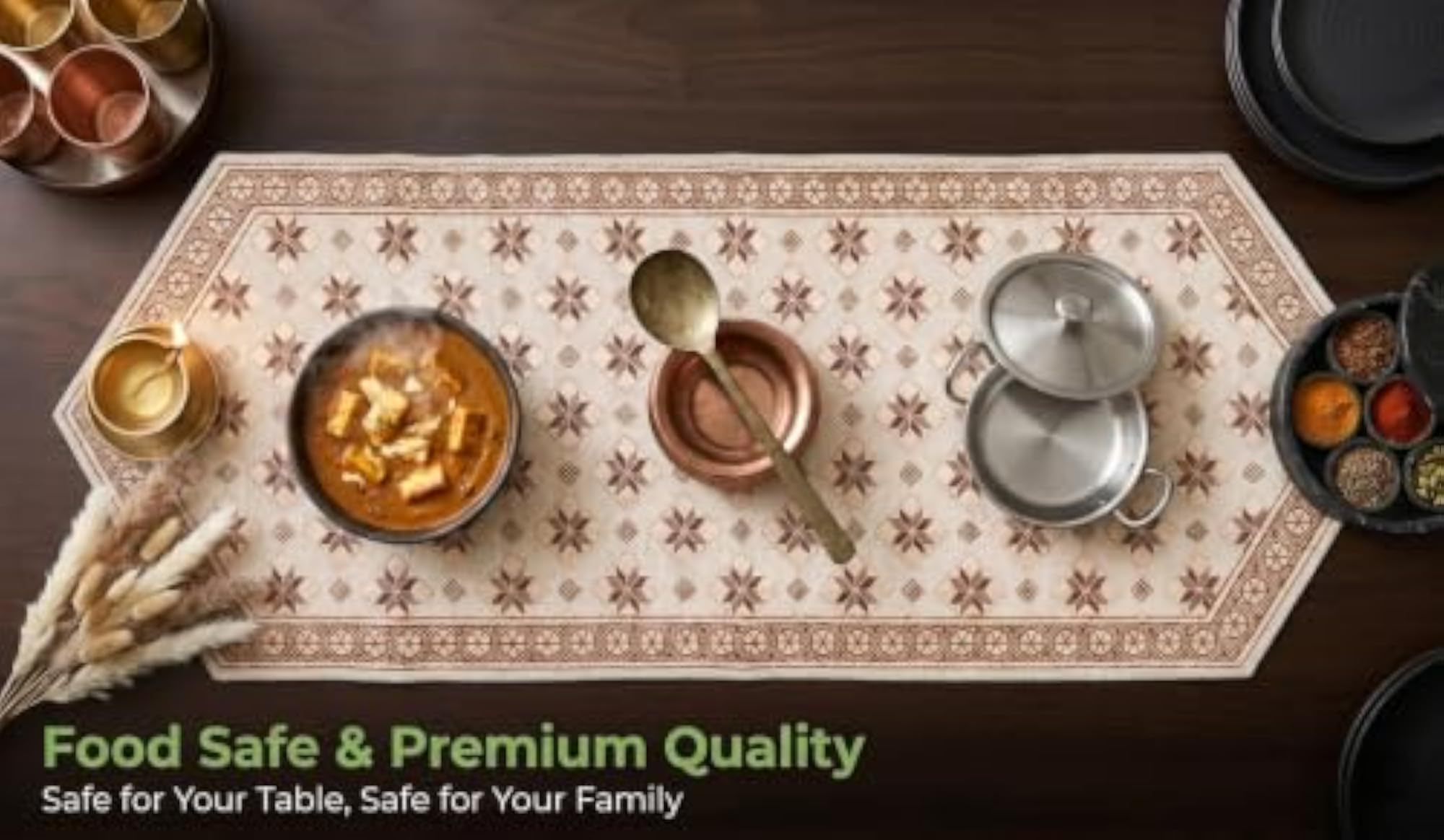 Premium Viscose Rayon Dining Table Runner for 4 Seater